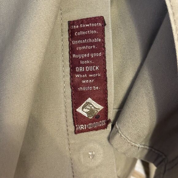 DRI DUCK Craftsman Woven Shirt Brick Long Sleeve XL Tan style # 4285 - Picture 7 of 11